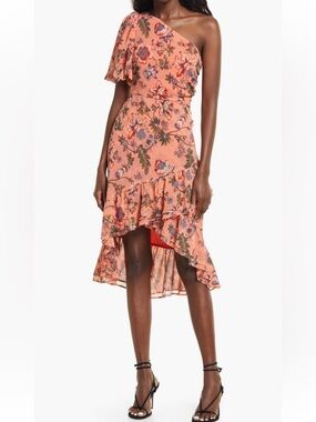 Chelsea28 NEVER WORN Floral One-Shoulder Midi Dress